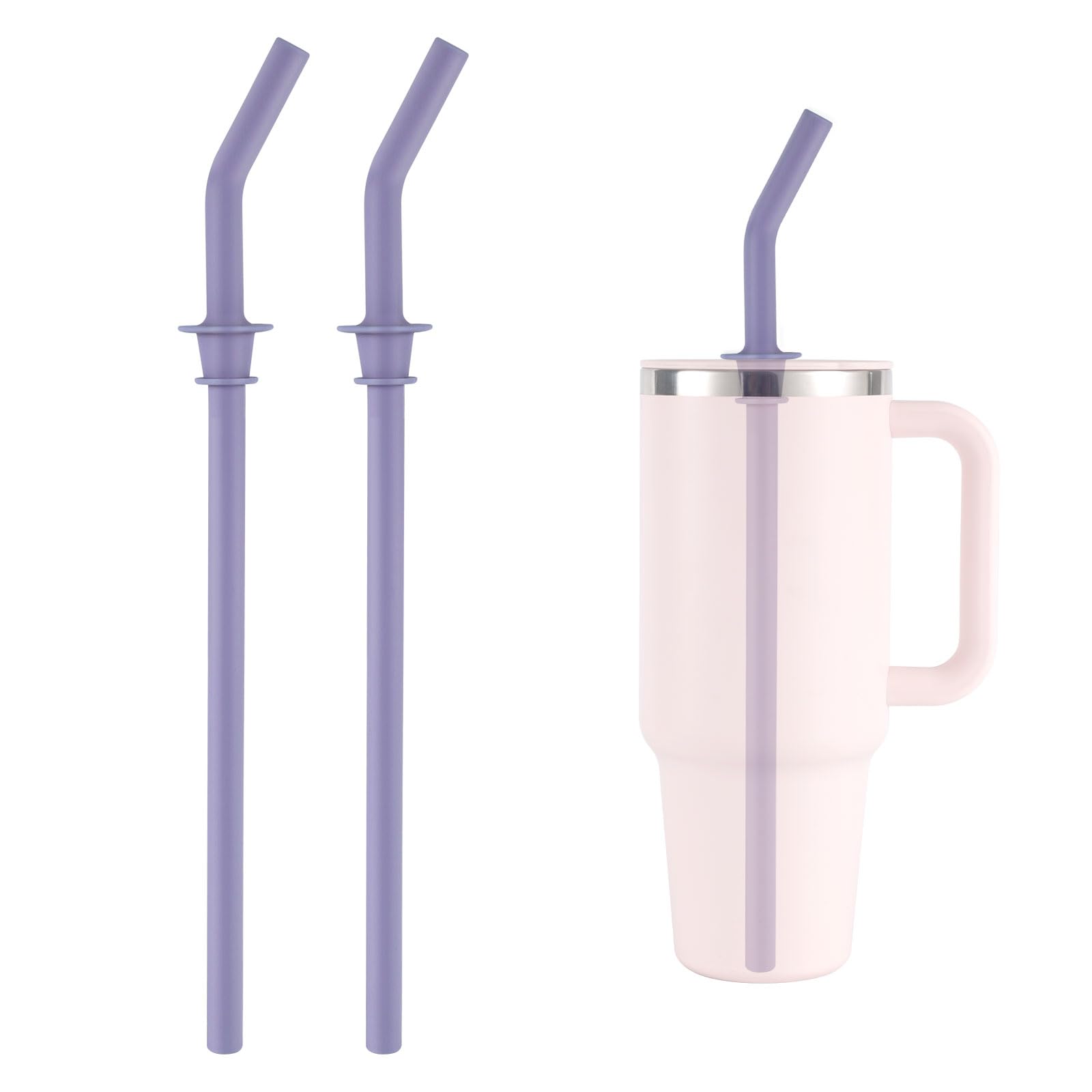 2pcs Press in Replacement Straws for Hydro Flask 40/32/28/20oz Travel Tumbler