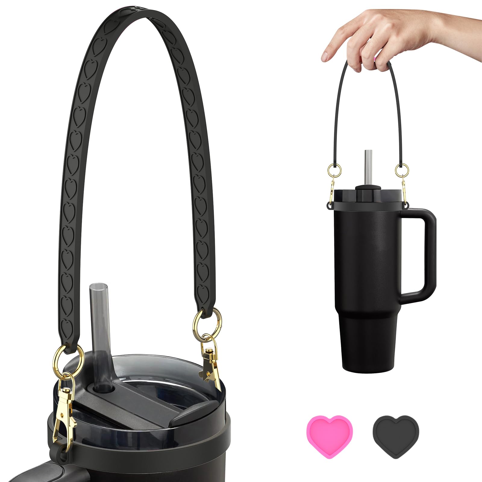 GeeRic Water Bottle Handle Strap Silicone Handle for Water Bottle Accessories