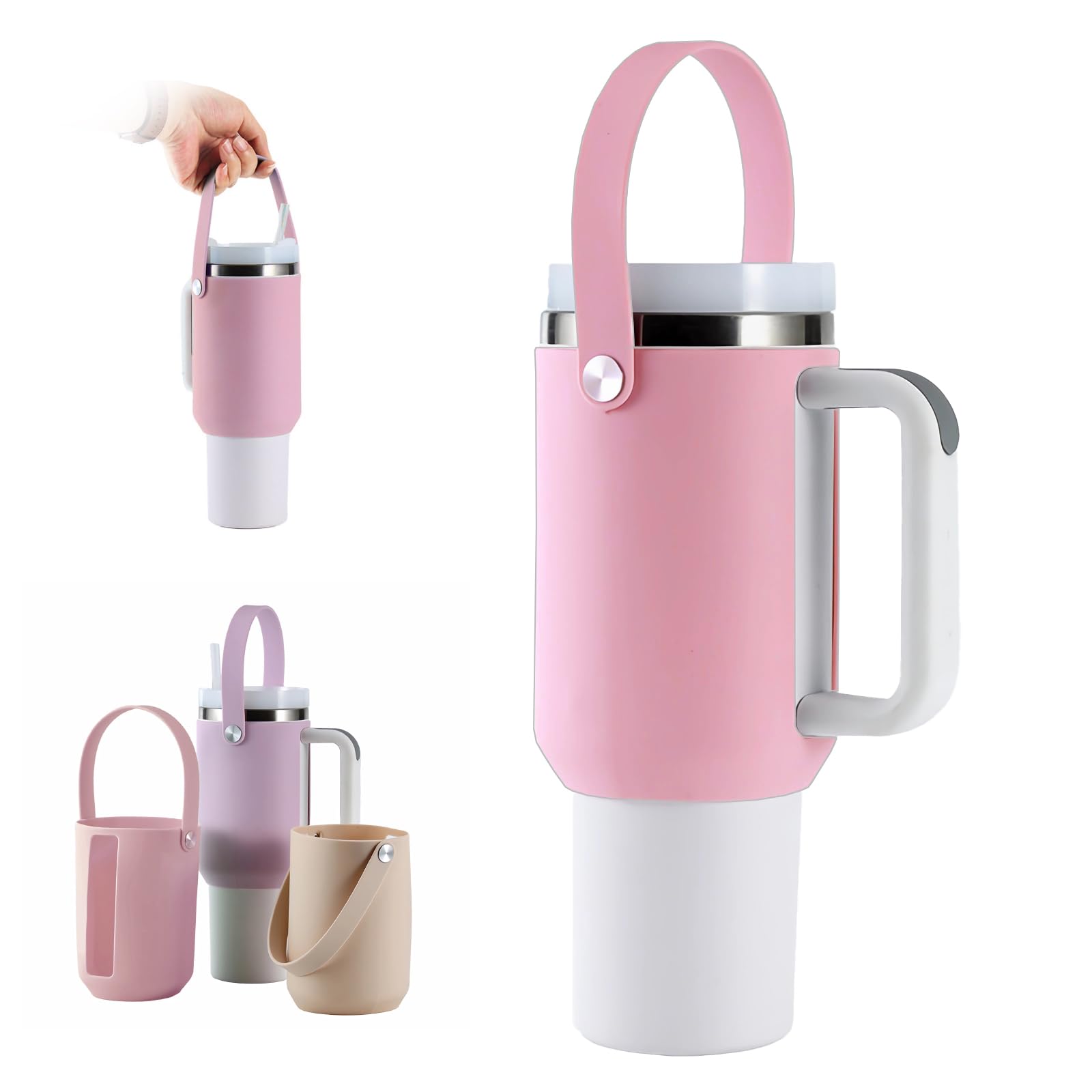 Stanley Cup Holder with StrapWater Bottle Handle Silicone