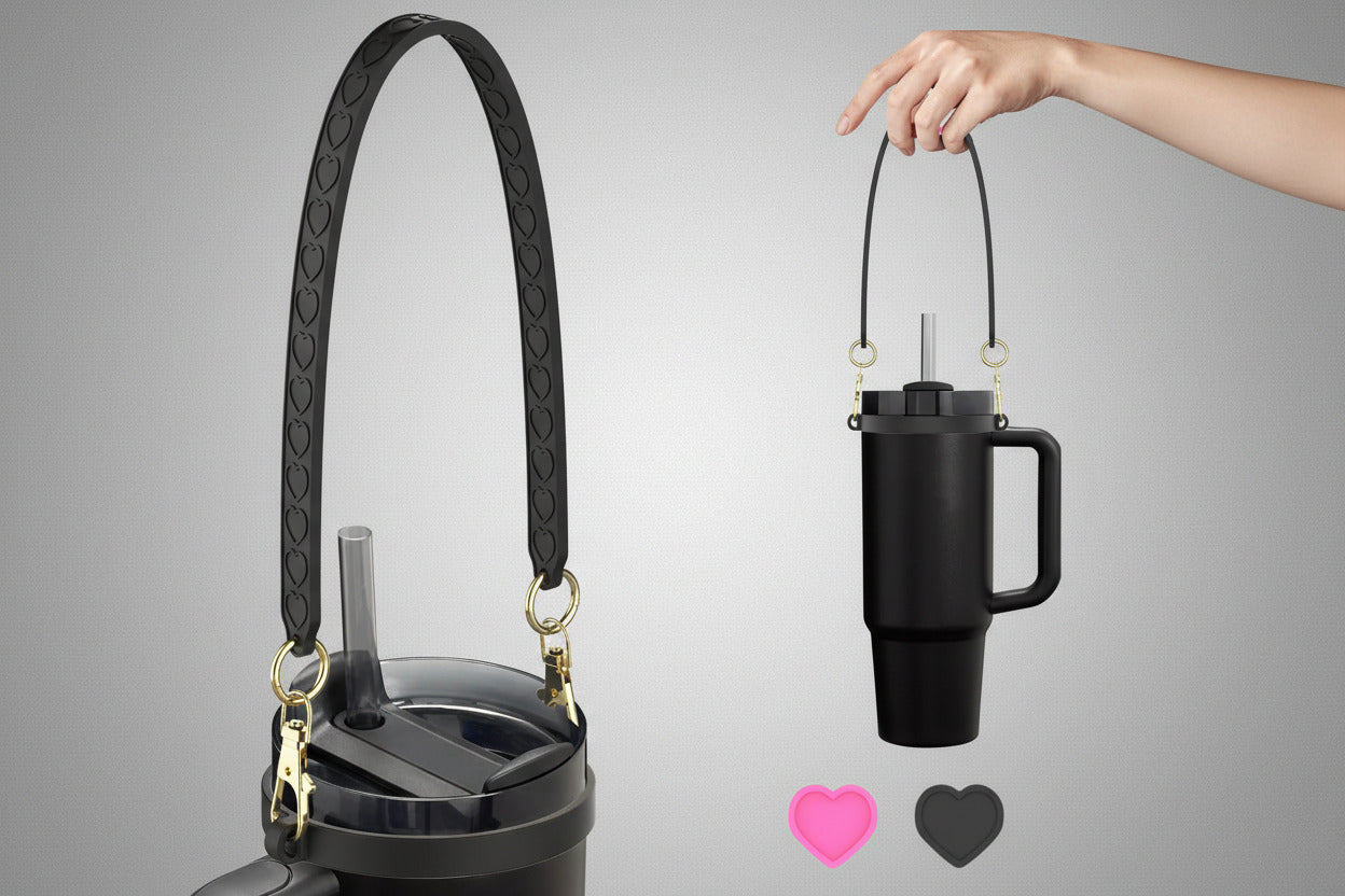 GeeRic Water Bottle Handle Strap Silicone Handle for Water Bottle Accessories